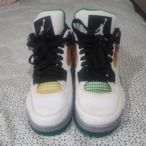 nike Jordan 4 retro lucid green rasta womens size 9